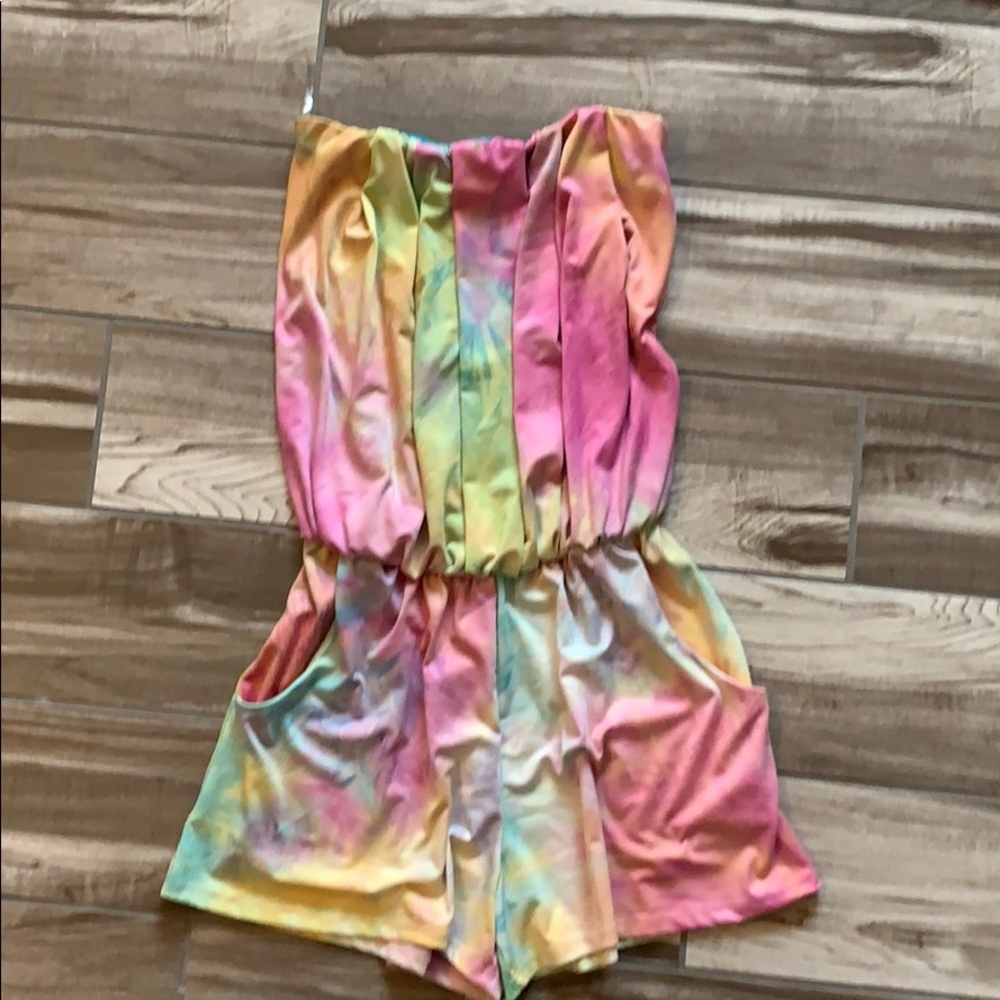 Multi colored romper size small